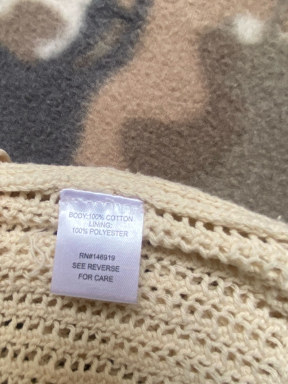 Rachel Roy Ivory Mesh Crochet Sweater Vest Sleeveless Open Knit Crewneck Medium. - Picture 11 of 11